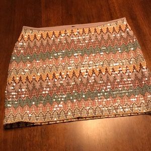 Express Sequined Mini Skirt XS